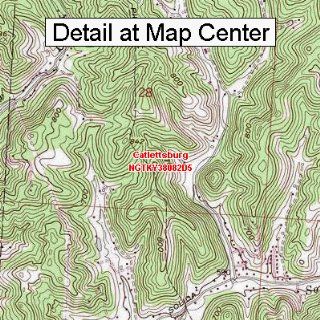 USGS Topographic Quadrangle Map   Catlettsburg, Kentucky (Folded/Waterproof) : Outdoor Recreation Topographic Maps : Sports & Outdoors
