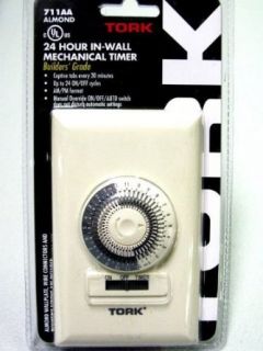 NSI Industries TORK 24 Hour in Wall Mechanical Timer 20A, Model 701AA, Almond: Electronic Photo Detectors: Industrial & Scientific