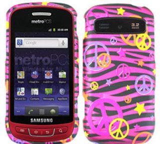 For Samsung Admire Vitality R720 Case Cover   Peace Signs Pink Zebra Stars Rubberized Pink Yellow Orange Purple TE322 S: Cell Phones & Accessories