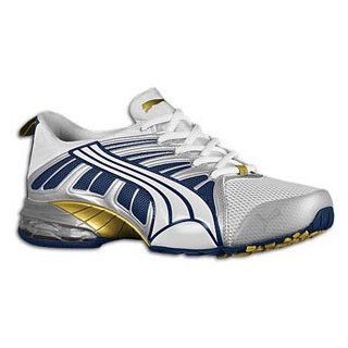 PUMA Men's Cell Volt Sneaker,White/Denim/Gold,11.5 D: Shoes
