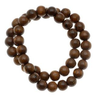 Beadaholique Robles Wood Round Beads, 9 to 10mm/16 Inch Strand, Brown