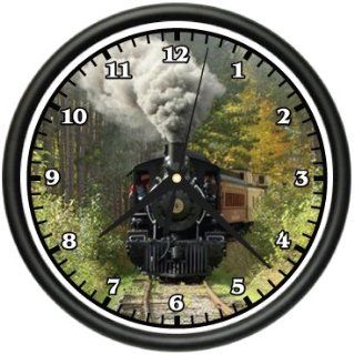 TRAIN Wall Clock track railroad locamotive model rr   Train Clock Sound