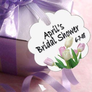 Bridal Shower Tags for Gift favor bags   Personalized! Scallop shape: Health & Personal Care