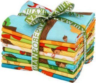 Feng Liang FOREST PLAYGROUND 10 Fat Quarters Robert Kaufman Quilting Fabric FQ 724 10