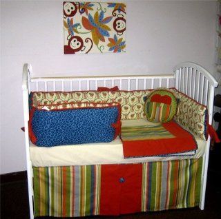 Monkey Business 4 Piece Crib Set with Valance : Baby Nursery Window Treatments : Baby