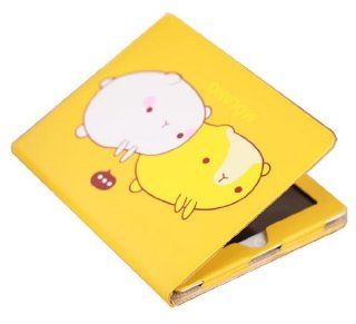HJX Yellow Ipad 2/3/4 New Cute Cartoon Potato Rabbit PU Leather Case With Stand For Apple Ipad 2/3/4: Cell Phones & Accessories
