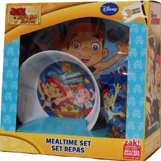 Disney Jake and the Neverland Pirates Mealtime Dish Set (Plate, Bowl, Cup): Toys & Games
