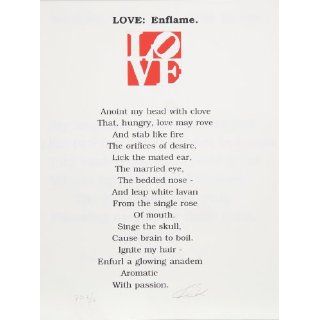 Art: The Book of Love Poem   LOVE: Enflame. : Screenprint : Robert Indiana