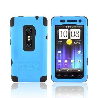For HTC EVO 3D Blue Black Original Trident Cyclops II AntiSkid Hard Cover Over Silicone w Screen Protector, CY2EVO3DBL: Cell Phones & Accessories