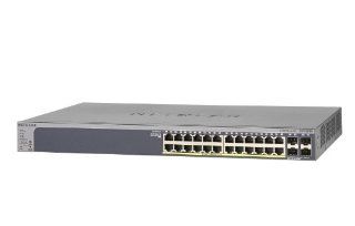 Netgear ProSAFE 24 Port Gigabit Smart Switch with PoE and 4 SFP Ports (GS728TP 100NAS): Computers & Accessories