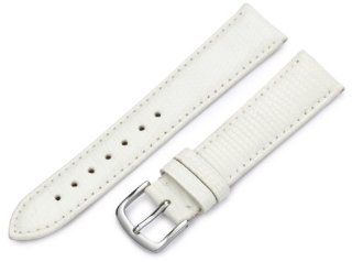 Hadley Roma Women's LSL715RT 180 18 mm White Genuine Java Lizard Watch Strap: Watches