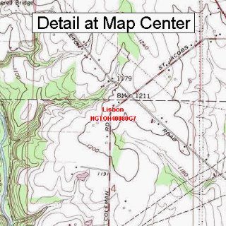 USGS Topographic Quadrangle Map   Lisbon, Ohio (Folded/Waterproof)  Outdoor Recreation Topographic Maps  Sports & Outdoors