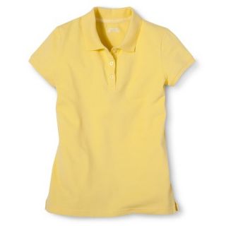 Cherokee Girls School Uniform Short Sleeve Pique Polo   Pongee Tint XL