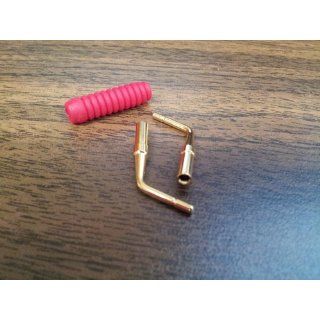 Monster Twist Crimp Toolless Speaker Cable Connectors   Angled Gold Pin MKII   4 pair pack Regular Angled Gold Pins: Electronics