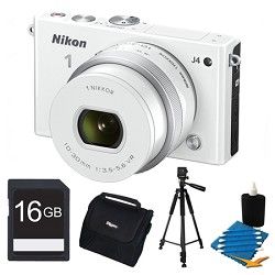 Nikon 1 J4 Mirrorless Digital Camera with 10 30mm Lens White Kit