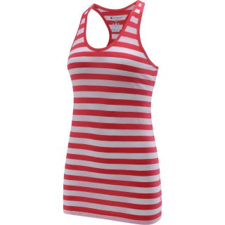 CHAMPION Womens Authentic Striped Tank   Size: Small, Fiery Red