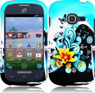 For Samsung Galaxy Centura S738C Hard Design Cover Case Yellow Lily Accessory Cell Phones & Accessories