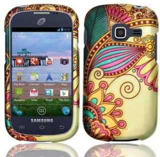 Samsung Galaxy Centura S738C ( Straight Talk , Net10 , Tracfone ) Phone Case Accessory Royal Flower Hard Snap On Cover with Free Gift Aplus Pouch: Cell Phones & Accessories