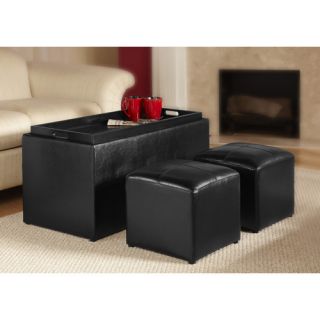 Designs4Comfort Sheridan Storage Bench with Ottoman Set