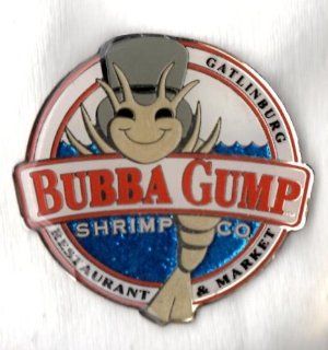 Bubba Gump Shrimp Co. Restaurant & Market 2006 Round Magnet Gatlinburg : Decorative Hanging Ornaments : Everything Else