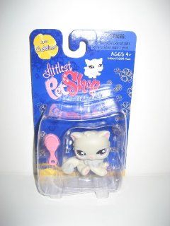 Littlest Pet Shop Gray & White Cat # 722 New!: Toys & Games