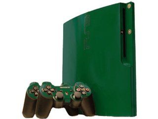 Sony PlayStation 3 Slim Skin (PS3 Slim)   NEW   FOREST GREEN system skins faceplate decal mod: Video Games