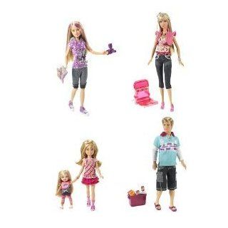 Barbie Camping Dolls Full Set: Barbie, Ken, Skipper, Stacie, Kelly: Toys & Games