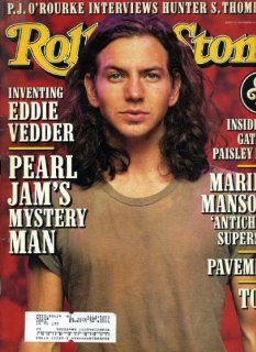 Rolling Stone November 28 1996 #748 Eddie Vedder/Pearl Jam Cover, Marilyn Manson, Pavement, Tool, P.J. O'Rourke Interviews Hunter S. Thompson Jann Wenner Books