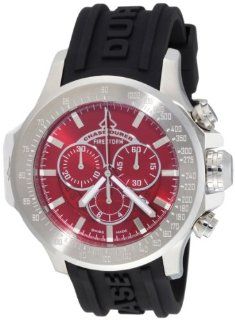 Chase Durer Men's 380.2RR RUBB Firestorm Chronograph Stainless Steel Rubber Strap Watch: Watches