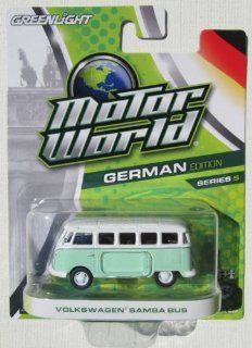 Greenlight Motor World German Edition Volkswagen Samba Bus White/Light Green: Toys & Games