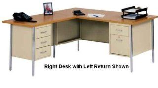 Sandusky Lee LW4224/DD100 L Shaped Desk ( Right Desk w/ Left Return & Center Drawer ) : Office Desks : Office Products