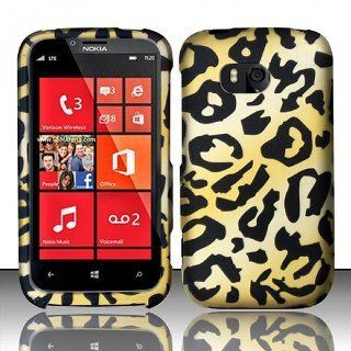 Yellow Cheetah Hard Cover Case for Nokia Lumia 822 Cell Phones & Accessories