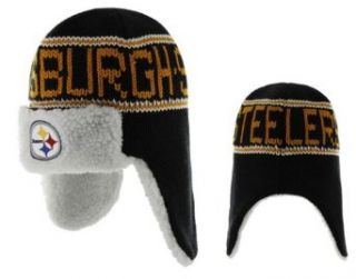 NFL Pittsburgh Steelers Men's Yeti Knit Cap, One Size, Black : Sports Fan Beanies : Clothing