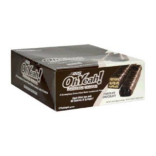 ISS Oh Yeah Protein Wafer Bar, Chocolate, 1.34 Ounce Bars in 9 Count Boxes Health & Personal Care