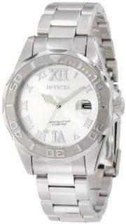Invicta Women's 12851 Pro Diver Silver Dial Watch with Crystal Accents: Invicta: Watches
