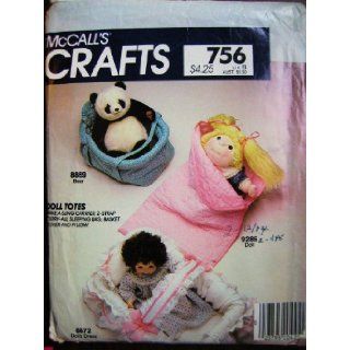 McCall's 9315 and 756, Doll Totes for 12", 16" and 18" Sling Carrier, Basket cover and Pillow, Sleeping Bag, 2 Strap Carry All,   Fits Cabbage Patch: McCalls Pattern Co: Books