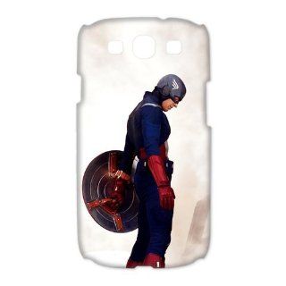 Custom Captain America 3D Cover Case for Samsung Galaxy S3 III i9300 LSM 758 Cell Phones & Accessories