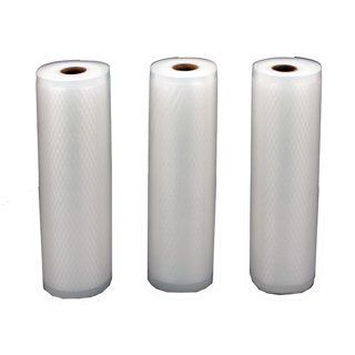 Weston Live to Cook Vacuum Sealer Bags Roll (Pack of 3), 11x18 Inch, Clear: Sports & Outdoors
