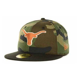 Texas Longhorns New Era NCAA Woodland Camo 59FIFTY Cap : Sports Fan Baseball Caps : Sports & Outdoors