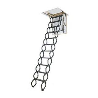 FAKRO 66822 Insulated Steel Scissor Attic Ladder for 22 Inch x 54 Inch Rough Openings   Extension Ladders  