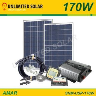 Solar Power Kit 20 Watt 12v with 10 Amp Charge Controller, pole Mount, 30ft Cable : Solar Panels : Patio, Lawn & Garden