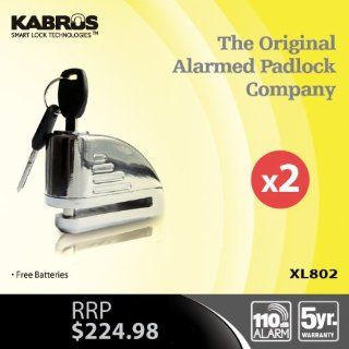 2 KABRUS XL802 HIGH SECURITY MOTION SENSOR ALARM DISC BRAKE LOCK : Bike Locks : Sports & Outdoors
