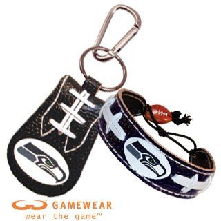 Seattle Seahawks Team Color NFL Football Bracelet & Seattle Seahawks Team Color NFL Football Keychain  Sports Related Key Chains  Sports & Outdoors
