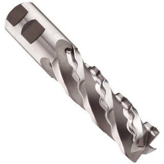 Niagara Cutter 68948 Cobalt Steel Square Nose End Mill, Inch, Uncoated (Bright) Finish, Roughing and Finishing Cut, 4 Flutes, 3.875" Overall Length, 0.750" Cutting Diameter, 0.750" Shank Diameter: Industrial & Scientific