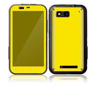 Motorola Defy Decal Phone Skin Decorative Sticker w/ Matching Wallpaper   Simply Yellow: Cell Phones & Accessories