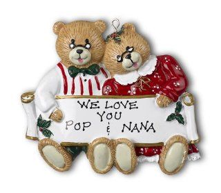 Grandma and Grandpa Personalized Christmas Ornament   Decorative Hanging Ornaments