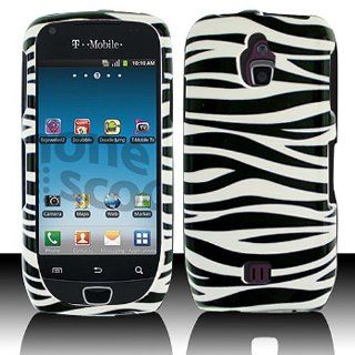 Black White Zebra Stripe Hard Cover Case for Samsung Exhibit 4G SGH T759 Cell Phones & Accessories