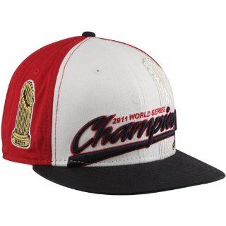 MLB New Era St. Louis Cardinals 2011 World Series Champions Script 9Fifty Snapback Hat   White/Red : Baseball Caps : Sports & Outdoors