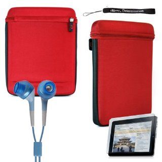 Travel Nylon Carbon Fiber Design Cube For Apple iPad Air & iPad 2 + Determination Hand Strap + Screen Protector + HD Earbuds (3.5mm Jack): Computers & Accessories