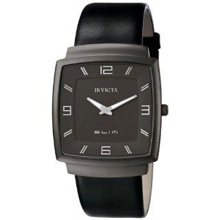 Invicta Men's 5133 Slim Collection Square Black Leather Watch: Invicta: Watches
